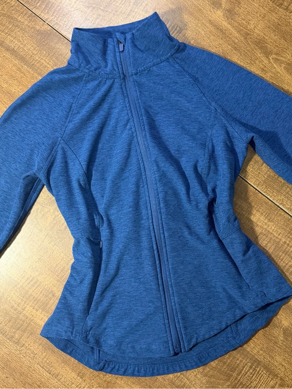 Danskin blue heathered zip up jacket